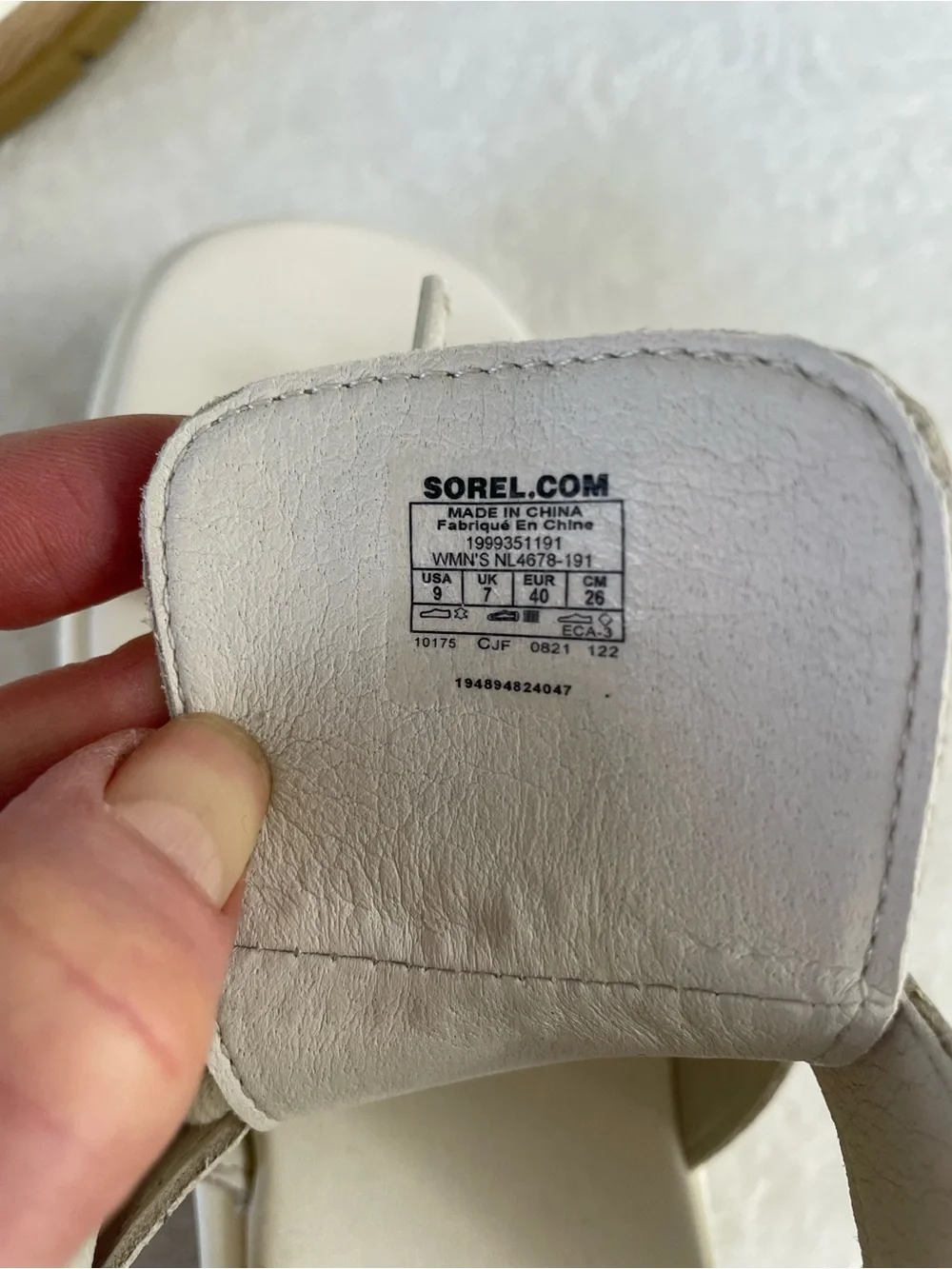 Sorel Joanie III Chalk White Platform Sandal Size 9